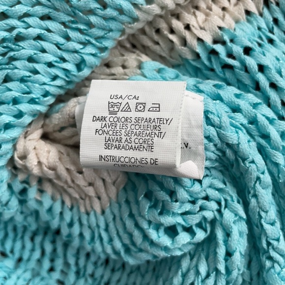 Women's Calvin Klein Jeans Striped Knitted Sweater Short Sleeve Top Medium/Large - Picture 12 of 12